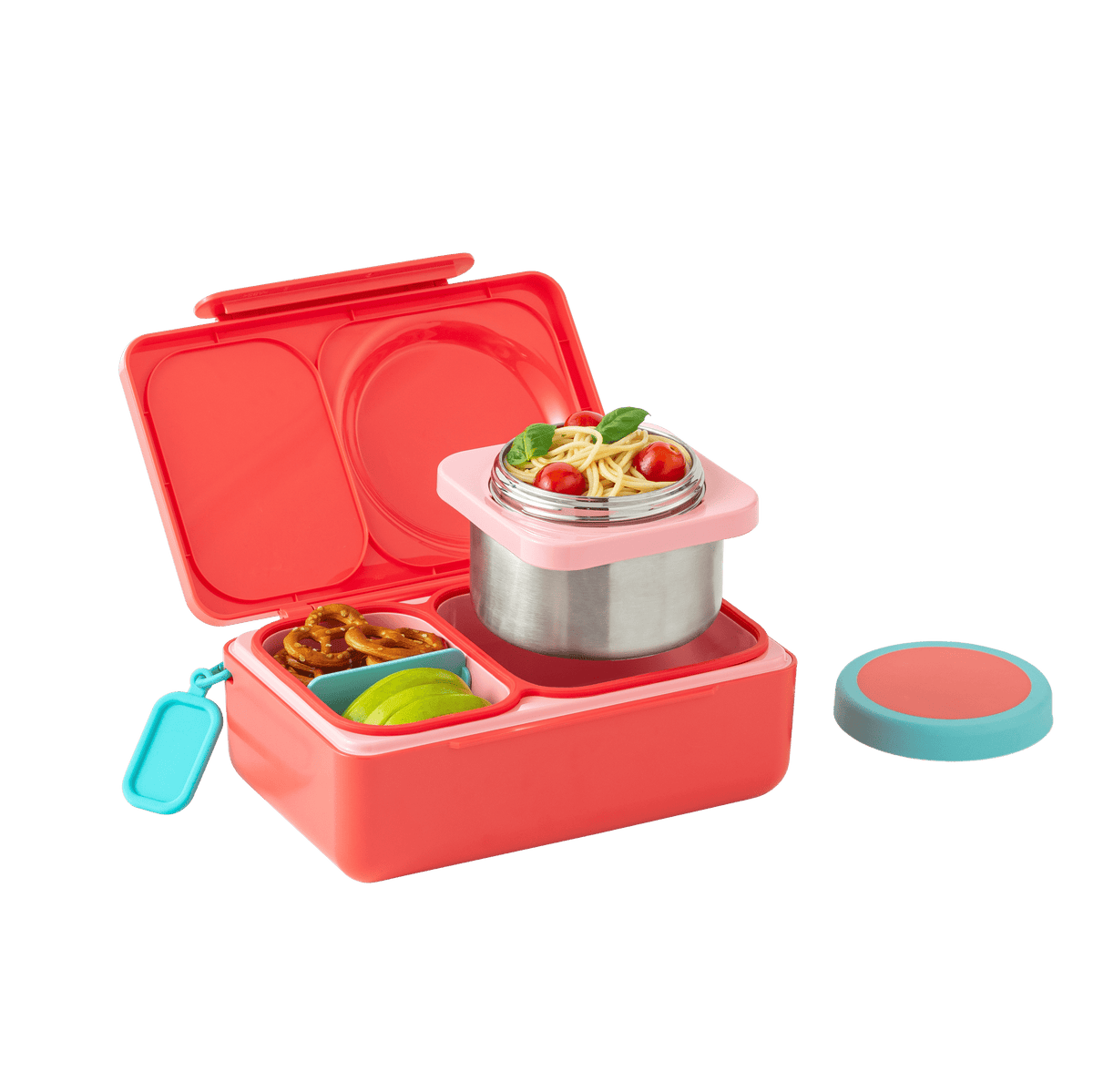 Omiebox Up Hot & Cold Kids Lunch Box - Cherry Pink - BentoBliss