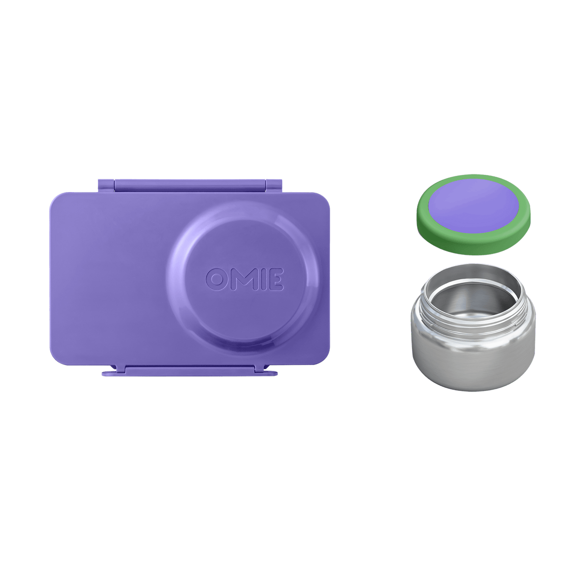 Omiebox Up Hot & Cold Kids Lunch Box - Galaxy Purple - BentoBliss