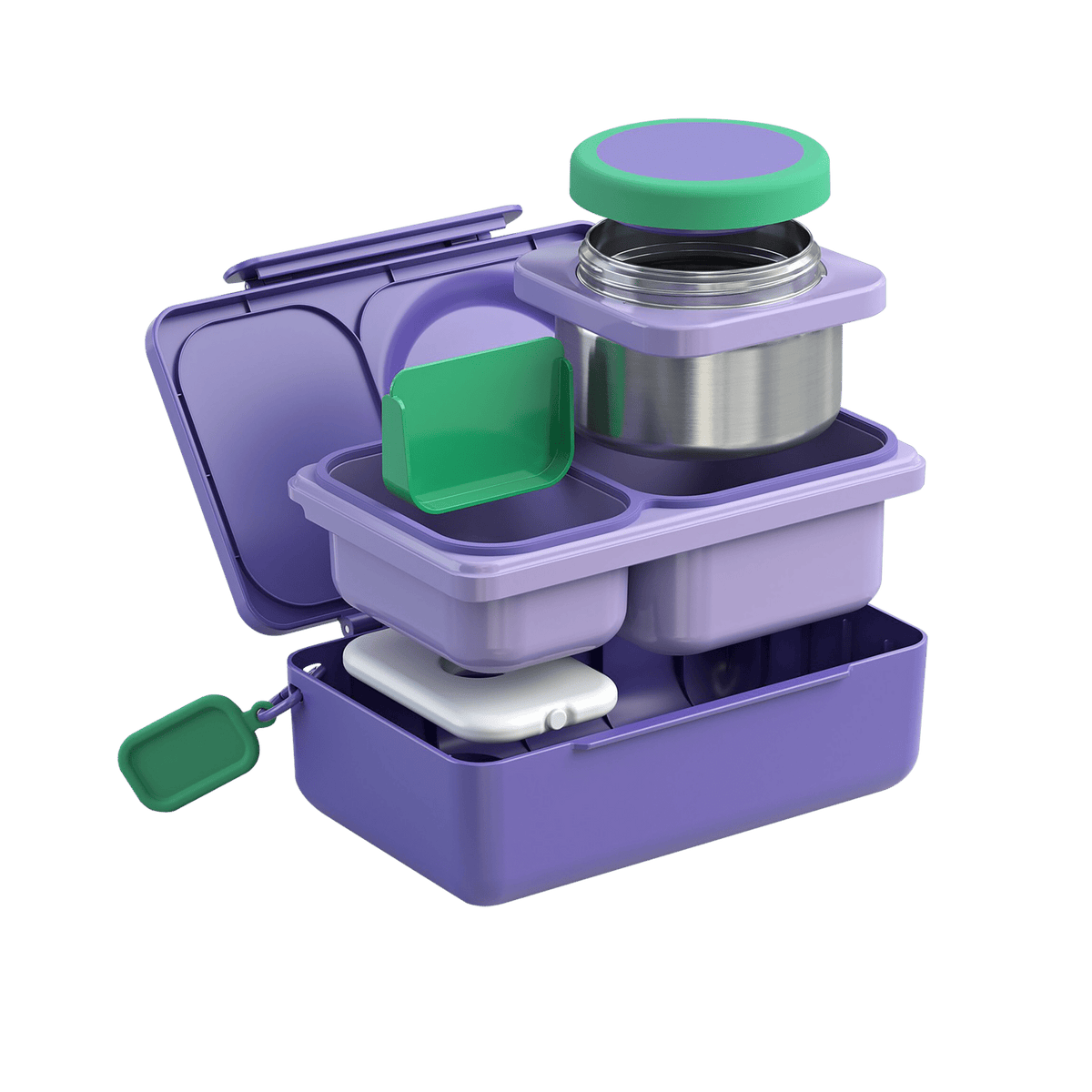 Omiebox Up Hot & Cold Kids Lunch Box - Galaxy Purple - BentoBliss