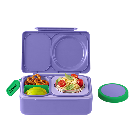 Omiebox Up Hot & Cold Kids Lunch Box - Galaxy Purple - BentoBliss 