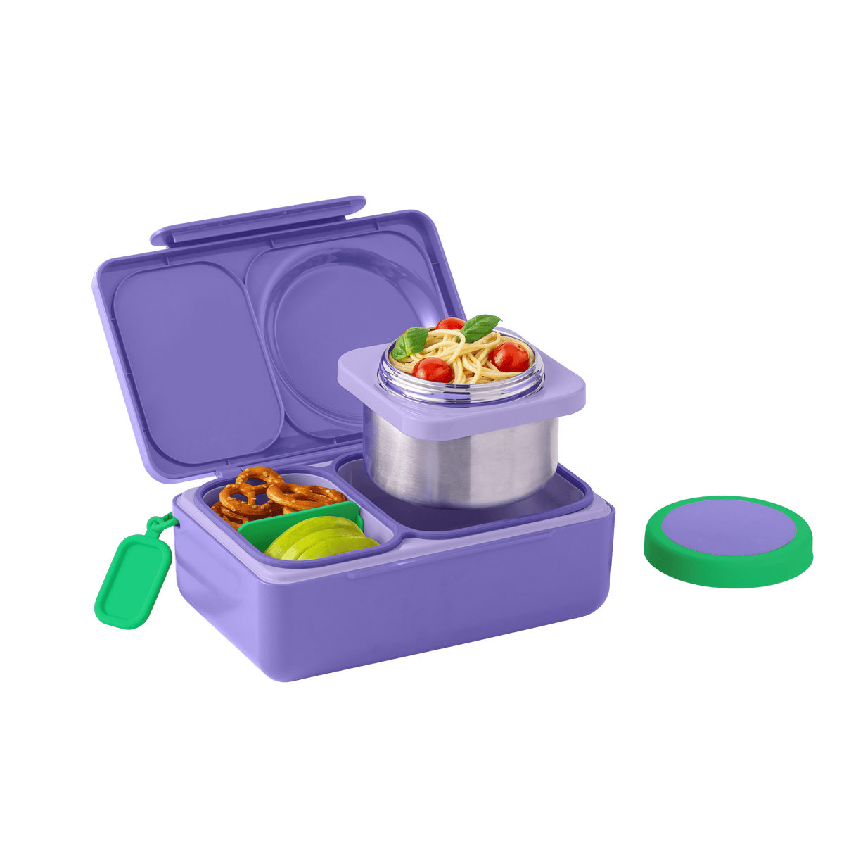 Omiebox Up Hot & Cold Kids Lunch Box - Galaxy Purple - BentoBliss
