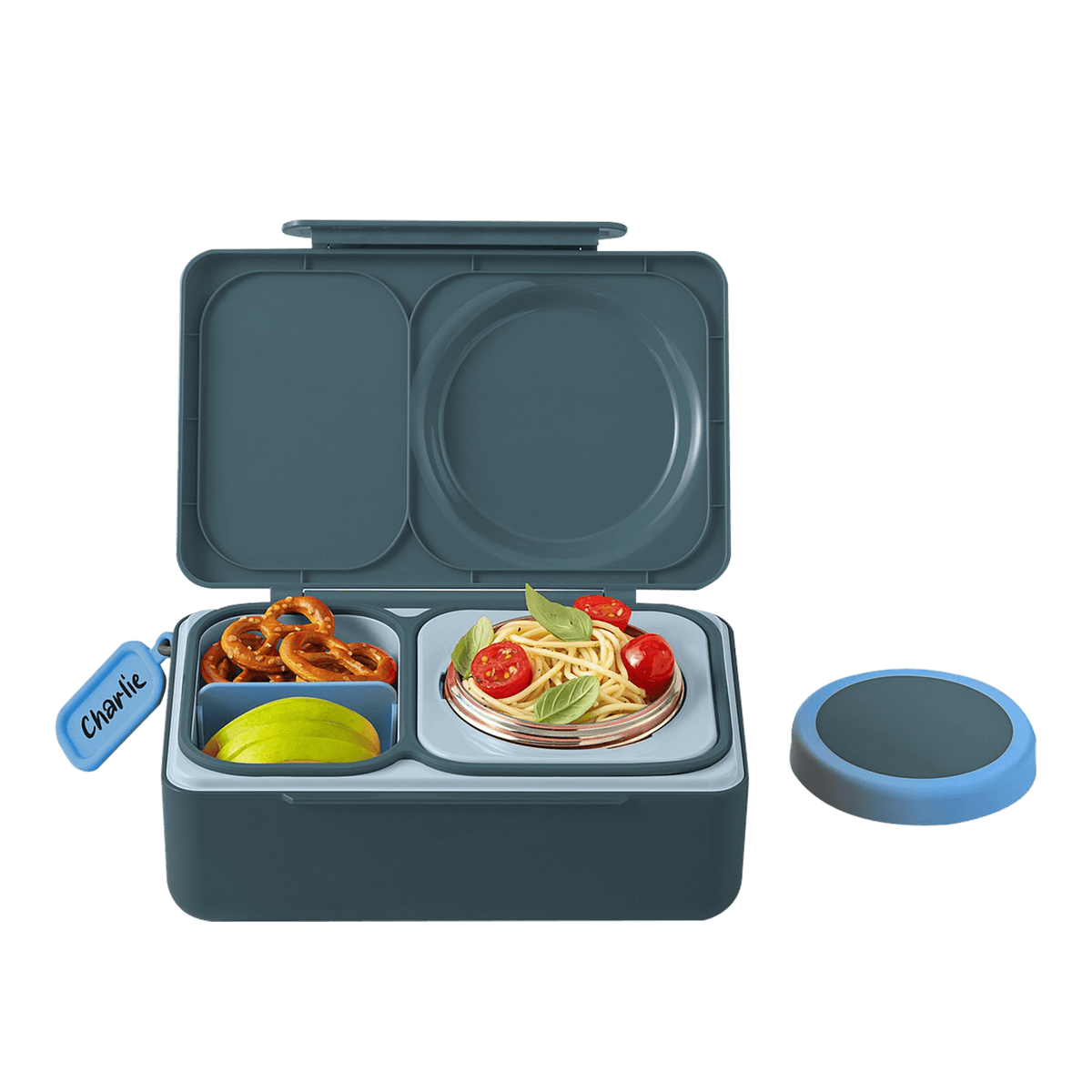 Omiebox Up Hot & Cold Kids Lunch Box - Graphite - BentoBliss