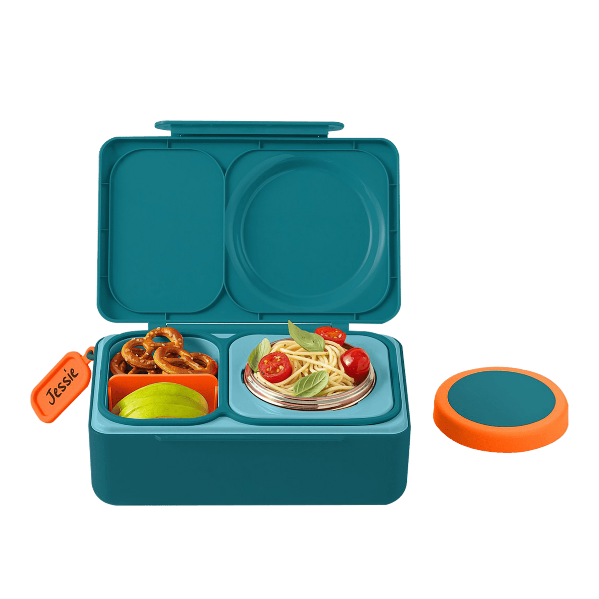 Omiebox Up Hot & Cold Kids Lunch Box - Teal Green - BentoBliss