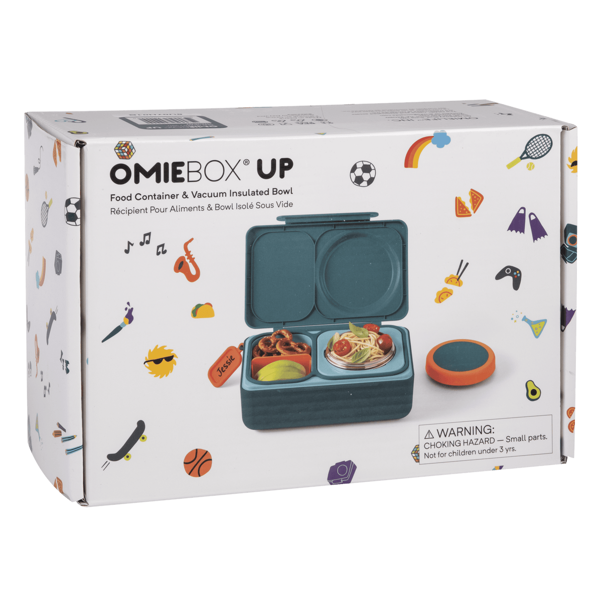 Omiebox Up Hot & Cold Kids Lunch Box - Teal Green - BentoBliss