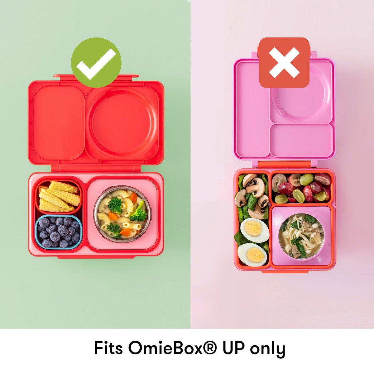 Omiebox Up Silicone Dip Containers - Purple & Green - BentoBliss