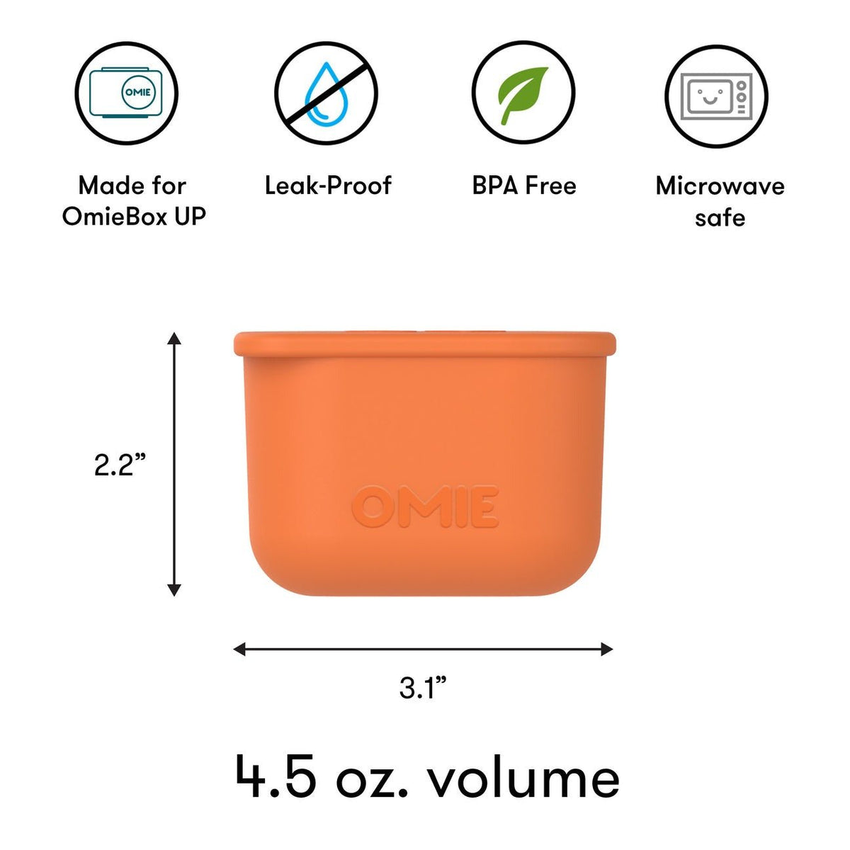 Omiebox Up Silicone Dip Containers - Blue & Orange - BentoBliss
