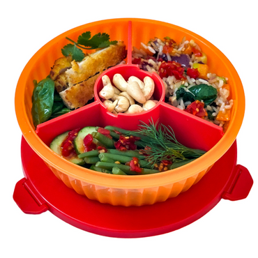 Yumbox Leakproof Poke Salad Bowl - Tangerine - BentoBliss 