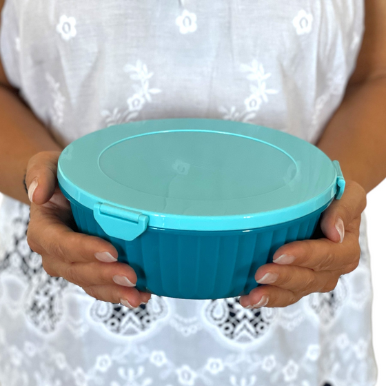 Yumbox Leakproof Poke Salad Bowl - Lagoon Aqua - BentoBliss 