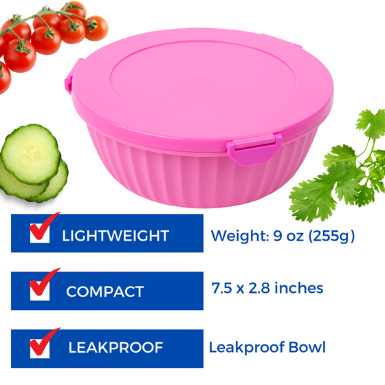 Yumbox Leakproof Poke Salad Bowl - Guava Pink - BentoBliss 