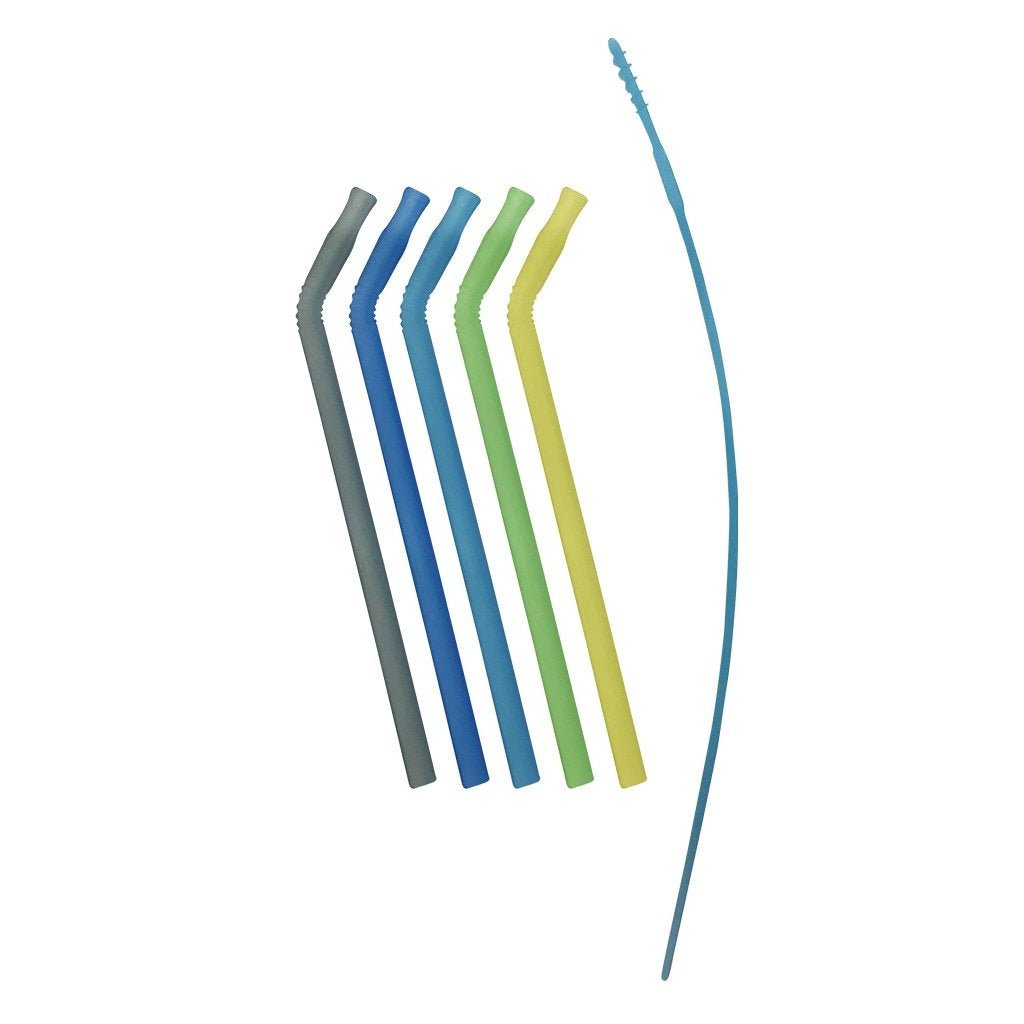 B.Box Reusable Silicone Straws - Pool Party - BentoBliss