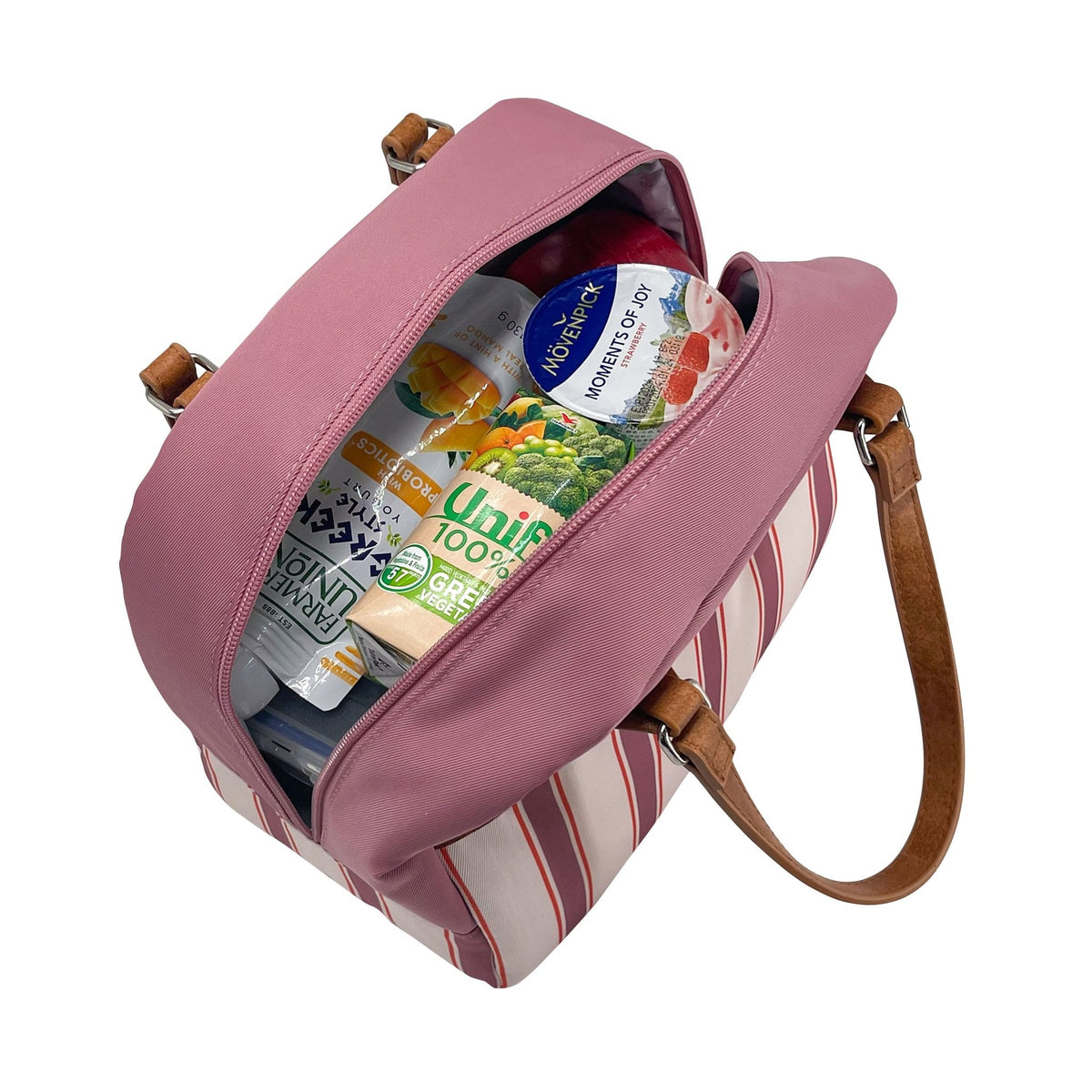 Sachi Insulated Cali Lunch Bag - Blush Stripes - BentoBliss