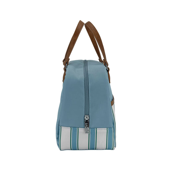 Sachi Insulated Cali Lunch Bag - Hazey Blue Stripes