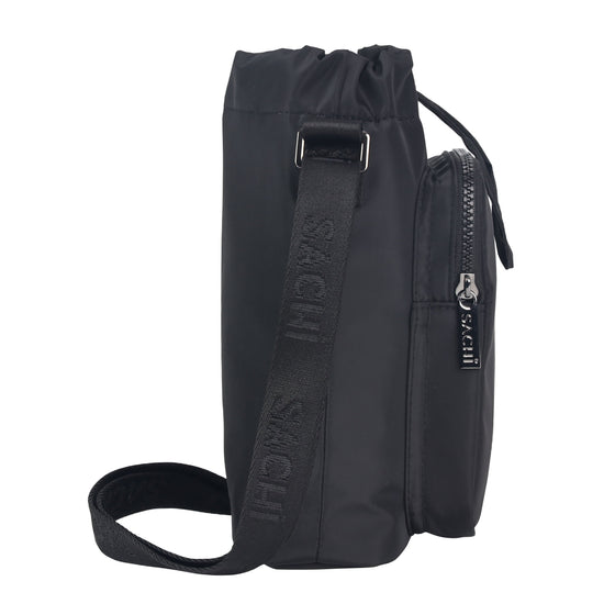 Sachi Crossbody Lite Insulated Bottle Bag - Black Side View