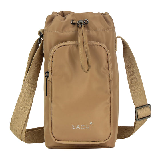 Sachi Crossbody Lite Insulated Bottle Bag - Latte Front
