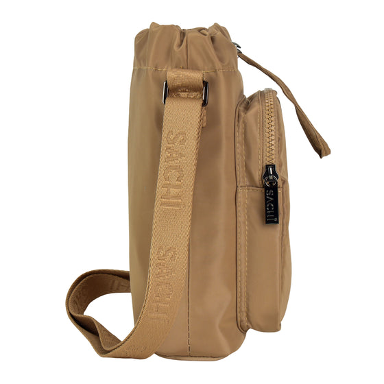 Sachi Crossbody Lite Insulated Bottle Bag - Latte Side View 2