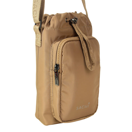 Sachi Crossbody Lite Insulated Bottle Bag - Latte Side View