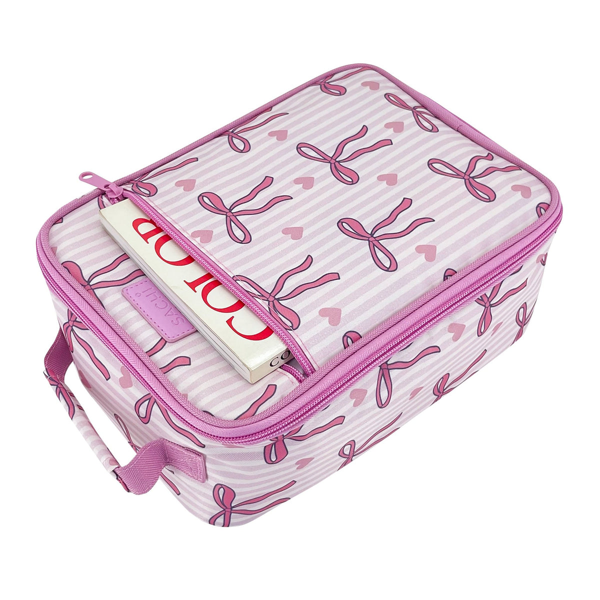 Sachi Insulated Lunch Tote Bag - Bows & Hearts - BentoBliss