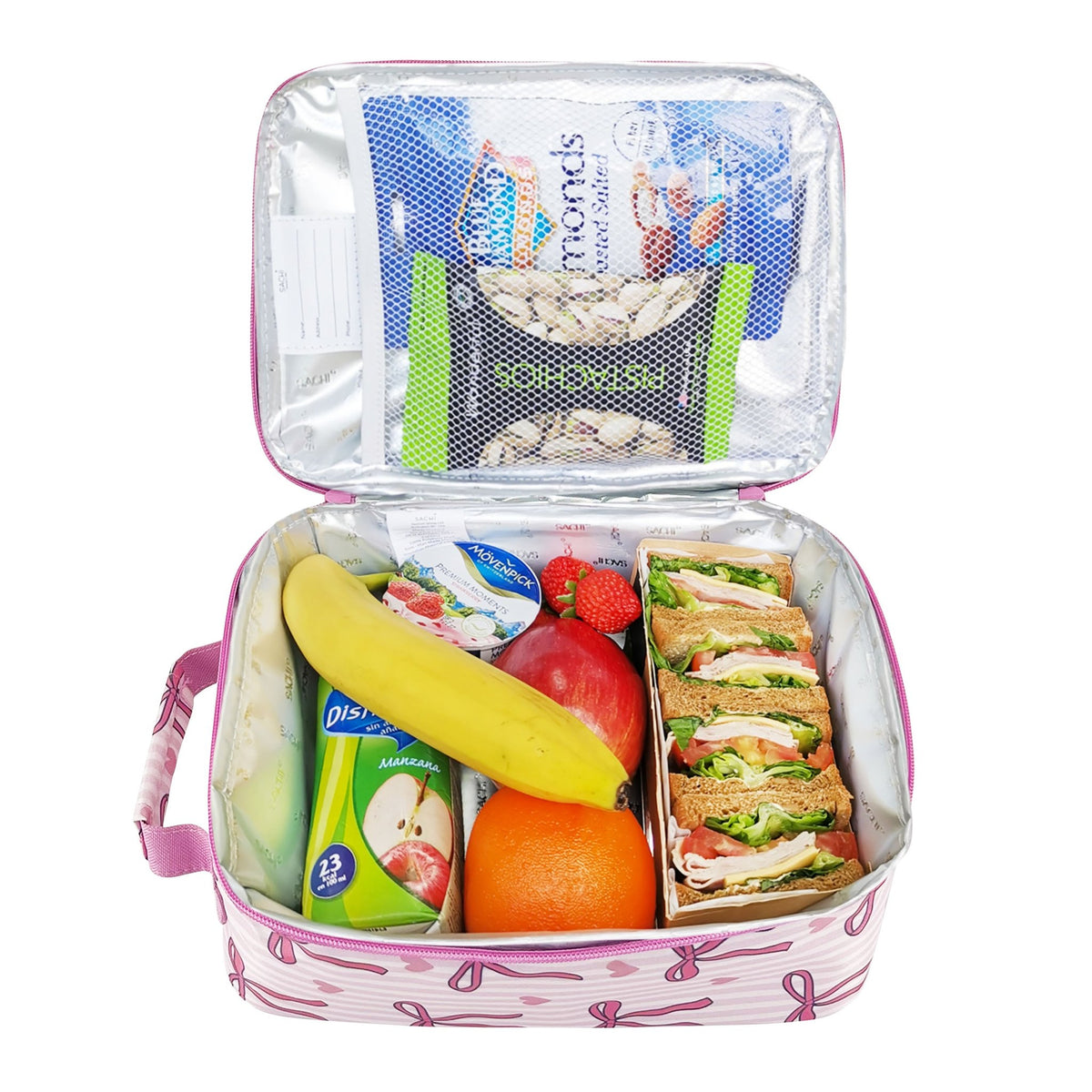 Sachi Insulated Lunch Tote Bag - Bows & Hearts - BentoBliss