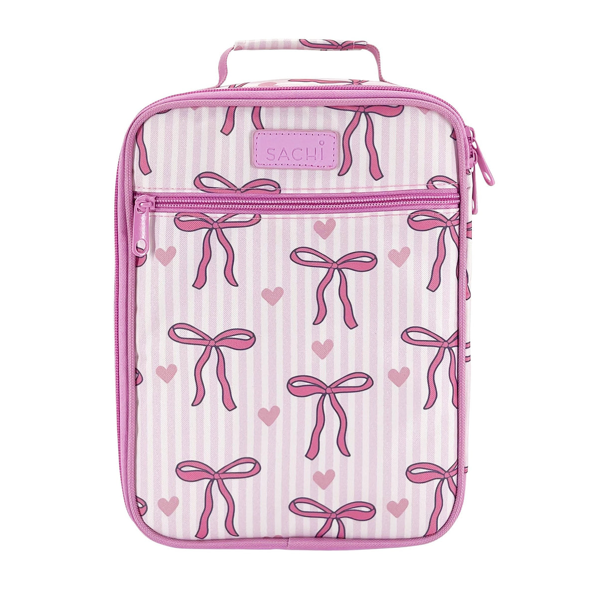 Sachi Insulated Lunch Tote Bag - Bows & Hearts - BentoBliss