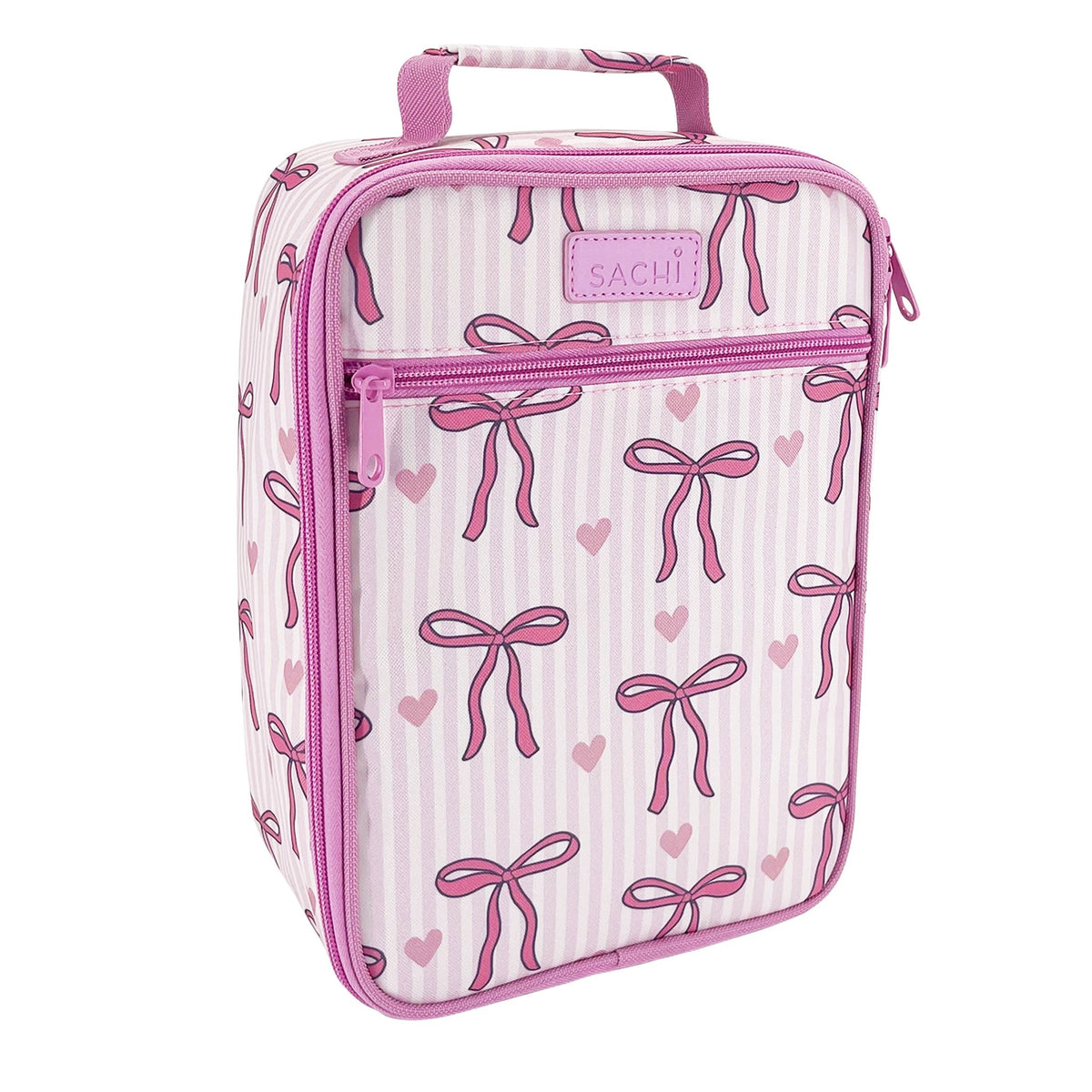 Sachi Insulated Lunch Tote Bag - Bows & Hearts - BentoBliss