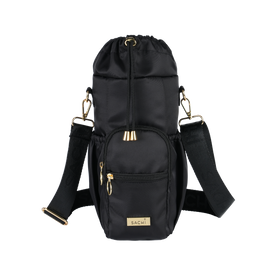 Sachi Crossbody Insulated Bottle Bag - Black - BentoBliss 