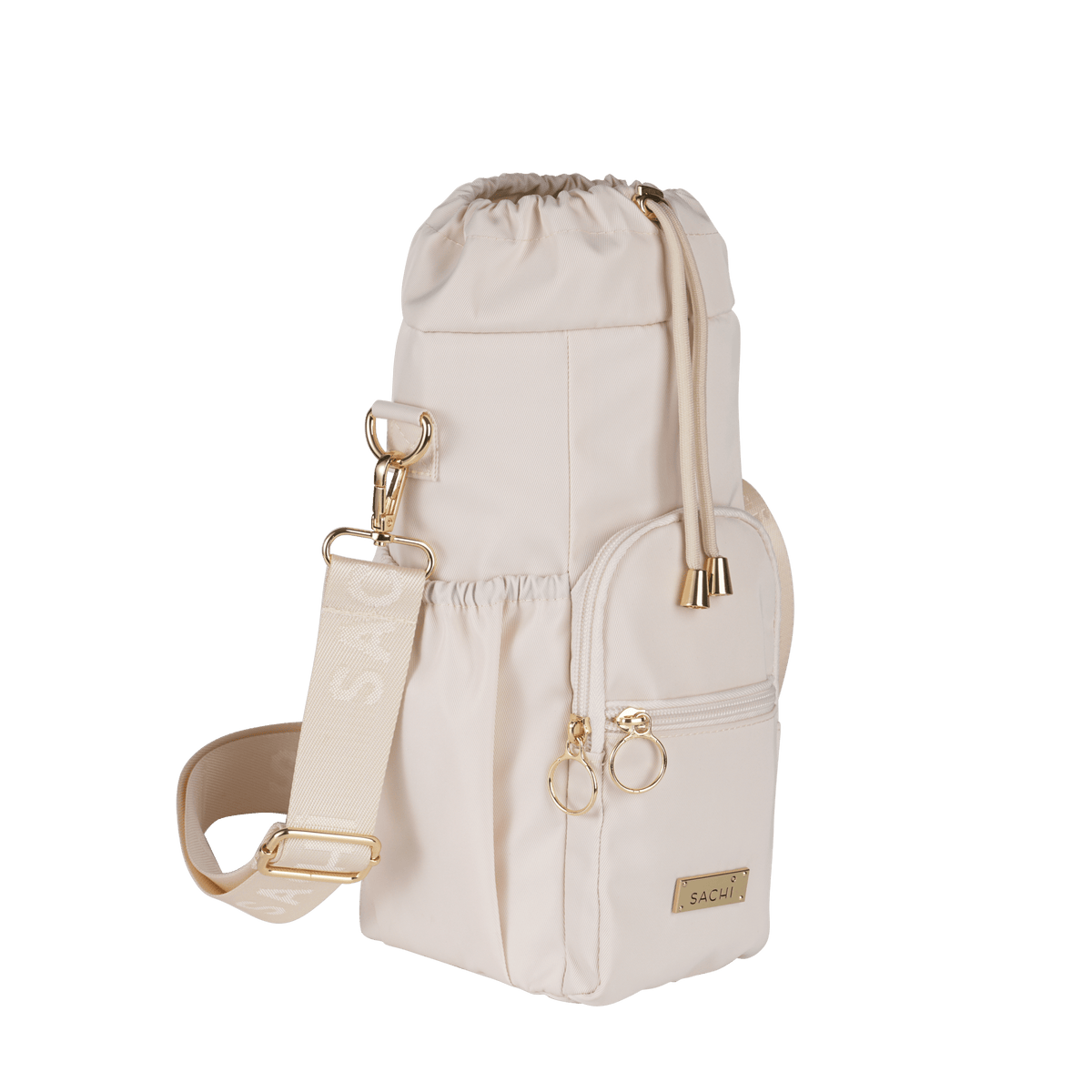 Sachi Crossbody Insulated Bottle Bag - Alabaster - BentoBliss
