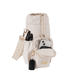 Sachi Crossbody Insulated Bottle Bag - Alabaster - BentoBliss 