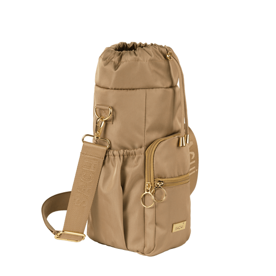 Sachi Crossbody Insulated Bottle Bag - Latte - BentoBliss 