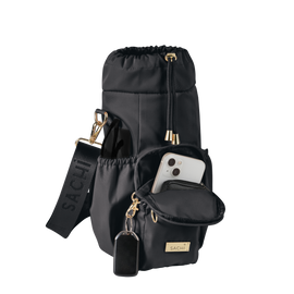 Sachi Crossbody Insulated Bottle Bag - Black - BentoBliss 