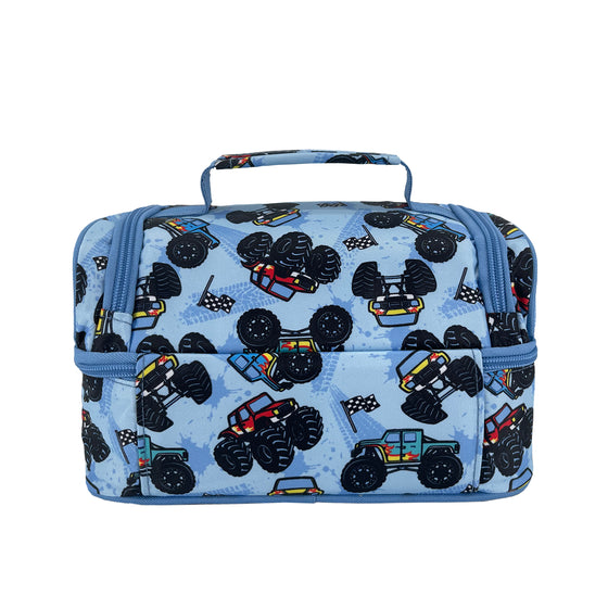 Sachi Insulated Double Decker Lunch Bag - Monster Trucks