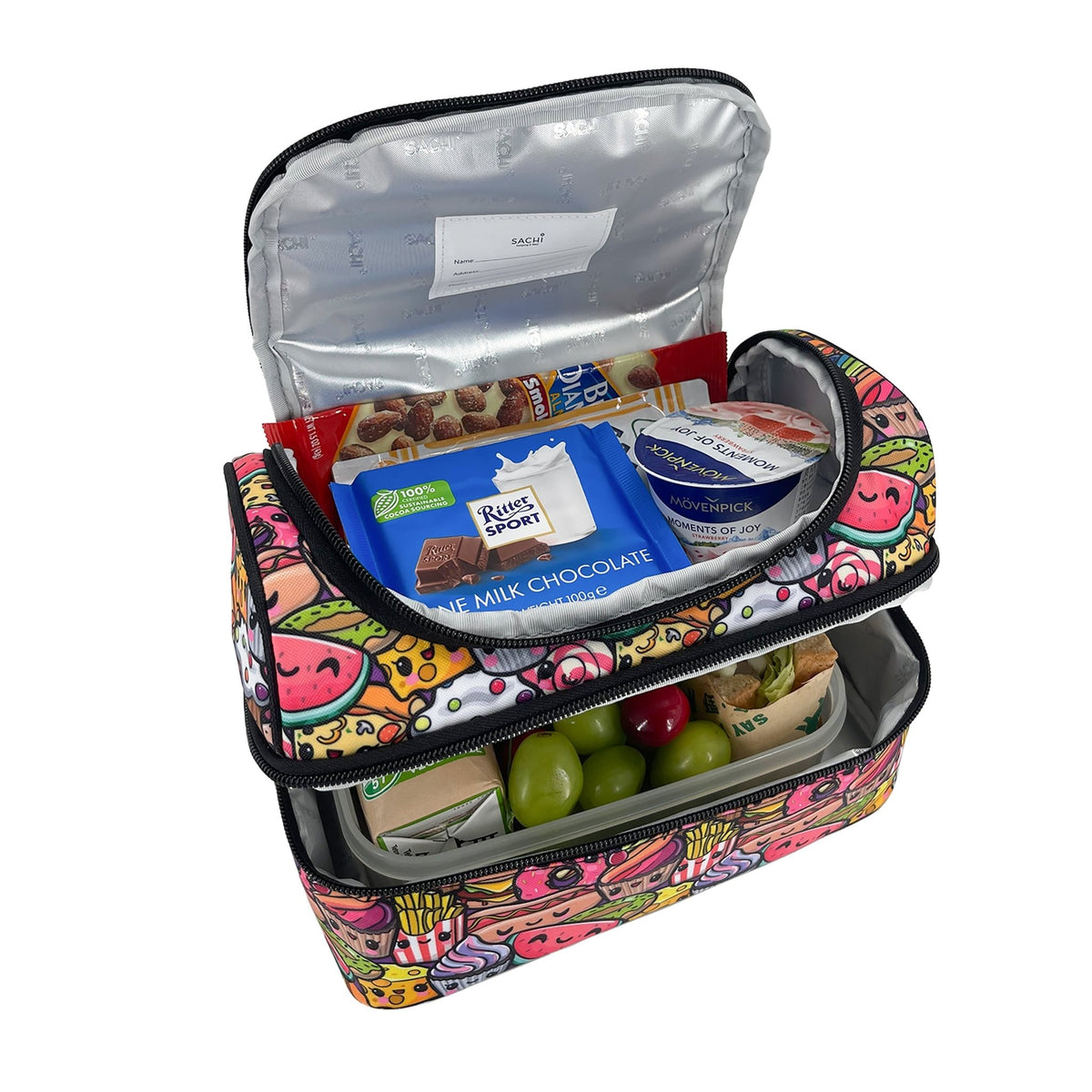 Sachi Insulated Double Decker Lunch Bag & Kids Drink Bottle 400ml - Squishies - BentoBliss