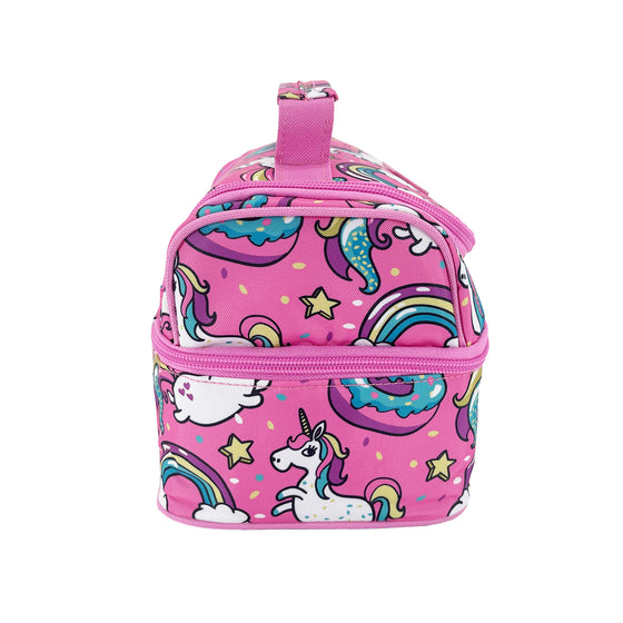 Sachi Insulated Double Decker Lunch Bag - Unicorns