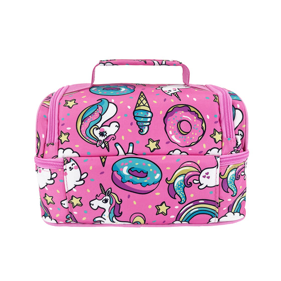 Sachi Insulated Double Decker Lunch Bag - Unicorns