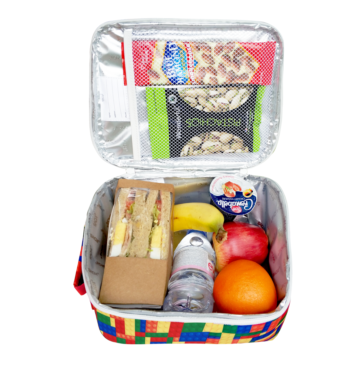 Sachi Insulated Lunch Bag, Food Jar & Bottle Bundle - Bricks - BentoBliss