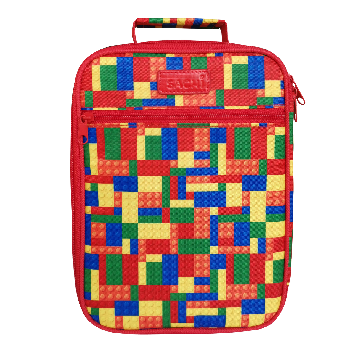 Sachi Insulated Lunch Bag, Food Jar & Bottle Bundle - Bricks - BentoBliss