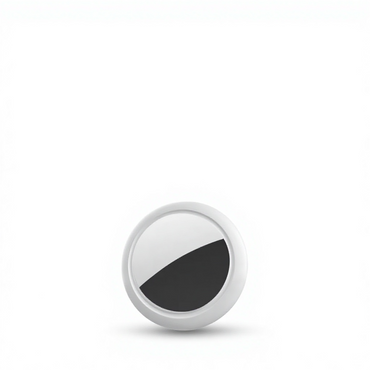 Smart Kids Safety Tracker with Apple Find My – Compact White Mini Tracker Front View
