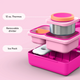 Omiebox Up Hot & Cold Kids Lunch Box - Pop Pink