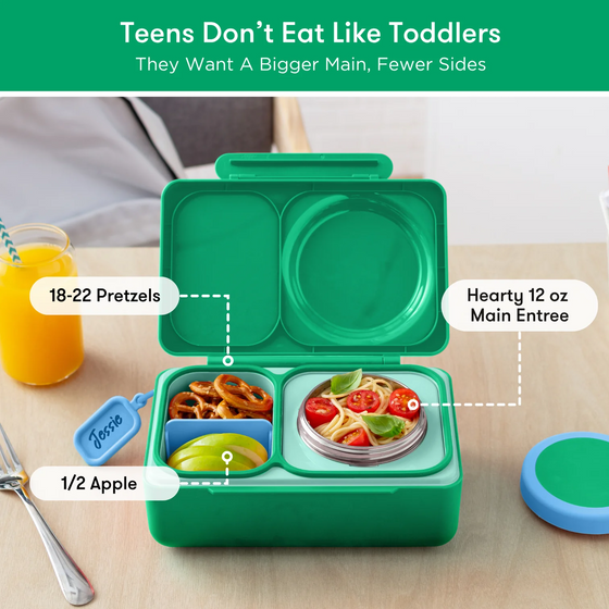 Omiebox Up Hot & Cold Kids Lunch Box - Jade Green