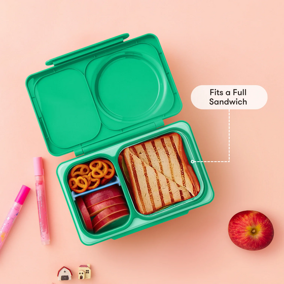 Omiebox Up Hot & Cold Kids Lunch Box - Jade Green