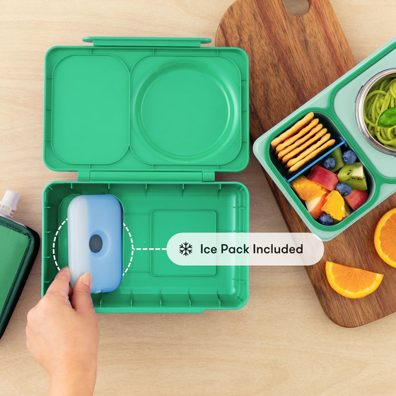 Omiebox Up Hot & Cold Kids Lunch Box - Jade Green