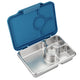 Stainless steel bento box with leakproof compartments