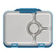 Stainless steel bento box with leakproof compartments