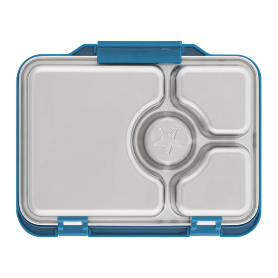 Stainless steel bento box with leakproof compartments