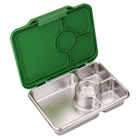 Stainless steel lunch box with leakproof compartments