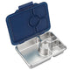 Stainless steel bento box with leakproof compartments