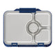 Stainless steel bento box with leakproof compartments