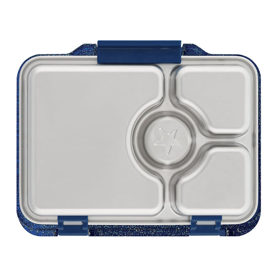 Stainless steel bento box with leakproof compartments