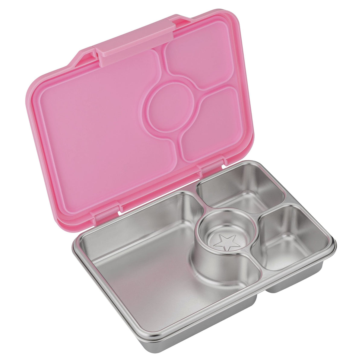 Yumbox Pret Stainless Steel Bento Box 4 Compartment - Versailles Pink - BentoBliss