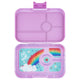 Leakproof blue bento box with 4 compartments