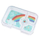 Leakproof blue bento box with 4 compartments